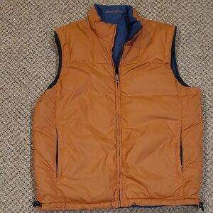 Eddie Bauer Men's Orange and Navy Vest